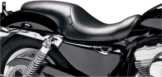 Le Pera Silhouette LT Foam 2-Up Seat 10 Inch Rider Width in Black For 2004-2020 XL Sportster (Excluding 2007-2009 XL) With 3.3 Gallon Fuel Tank Models (LFU-866)