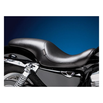 Le Pera Silhouette LT Foam 2-Up Seat 10 Inch Rider Width in Black For 2004-2020 XL Sportster (Excluding 2007-2009 XL) With 4.5 Gallon Fuel Tank Models (LCU-866)