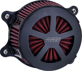 Vance & Hines VO2 Radiant V Air Cleaner In Black Finish For 1999-2017 HD Dyna, Softail and Touring Models (41466)