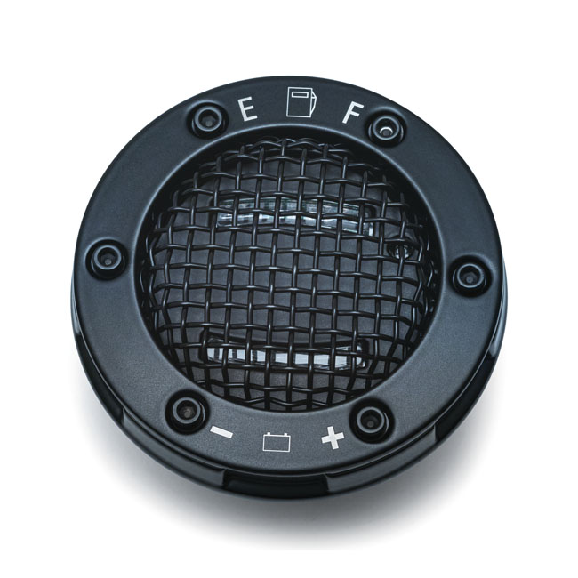 Kuryakyn Mesh L.E.D Fuel & Battery Gauge in Satin Black Finish For