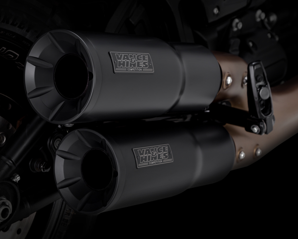Vance & Hines Hi-Output Slip-Ons In Black for Harley Davidson 2018-2023 ...