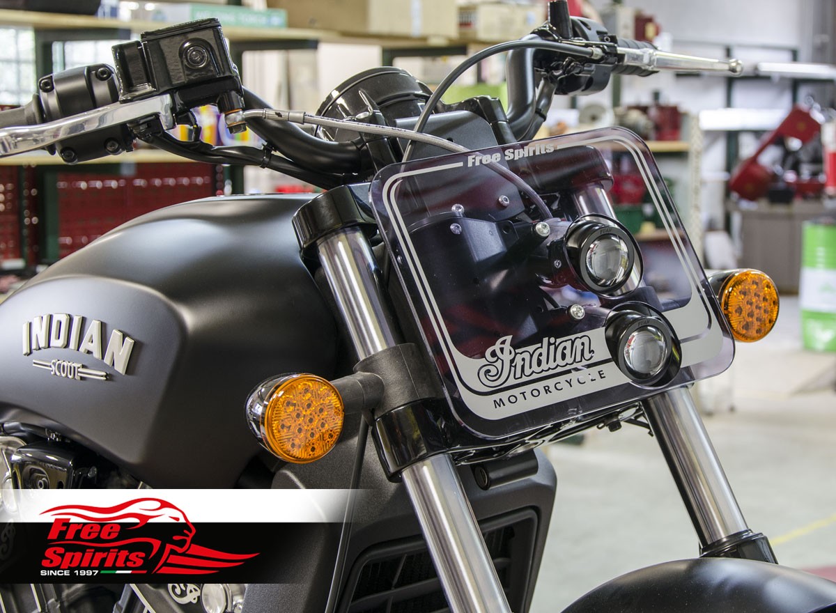 Free Spirits Headlight Mask For Indian Scout 108900 ARH Custom USA