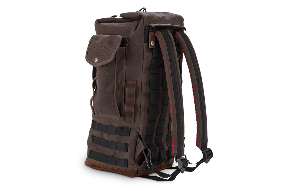 Burly Brand Voyager Sissy Bar Backpack In Dark Oak (B151013D) ARH Custom USA