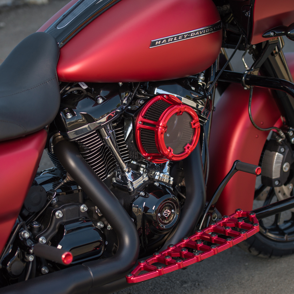 Arlen Ness Method Air Cleaner Kit in Red Finish For 20172023 FLT/FLH