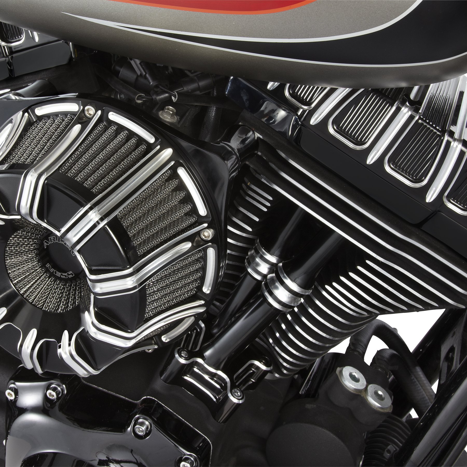 Arlen Ness 10Gauge Pushrod Tube Covers In Black For Harley Davidson 19992017 Dyna, Softail