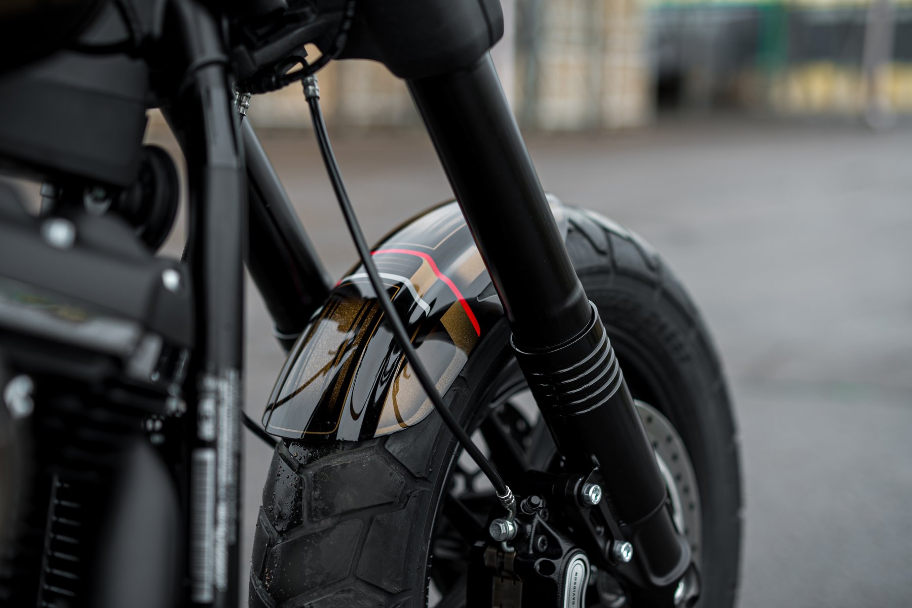 Killer Custom Lower Fork Covers In Gloss Black For Harley Davidson 2018