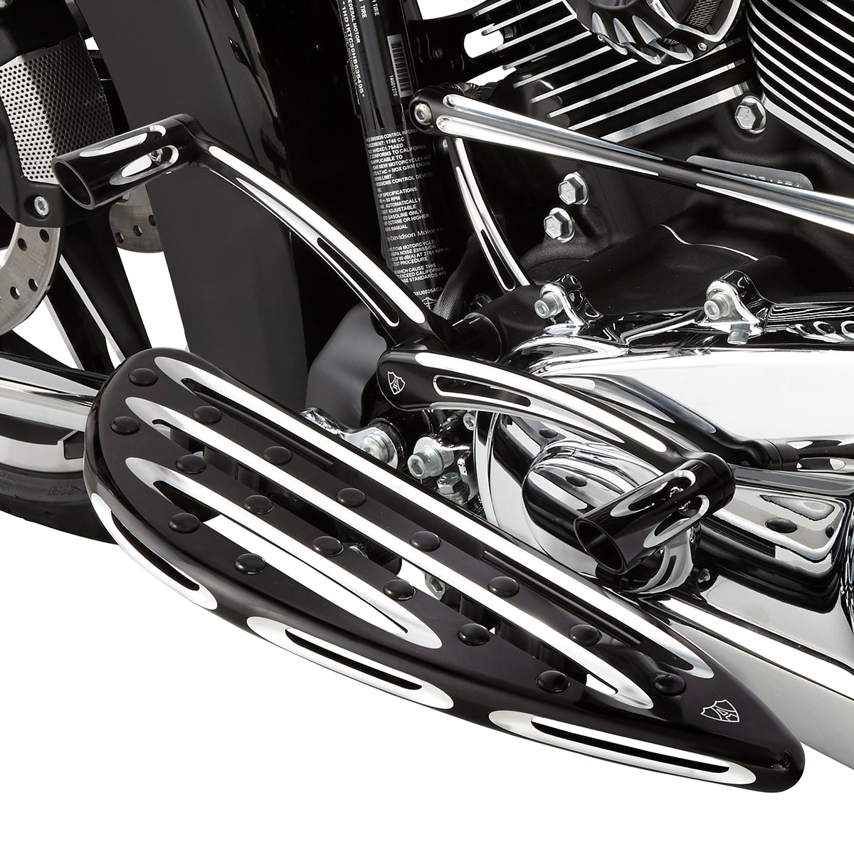 Arlen Ness Deep Cut Driver Floorboards In Black For Harley Davidson