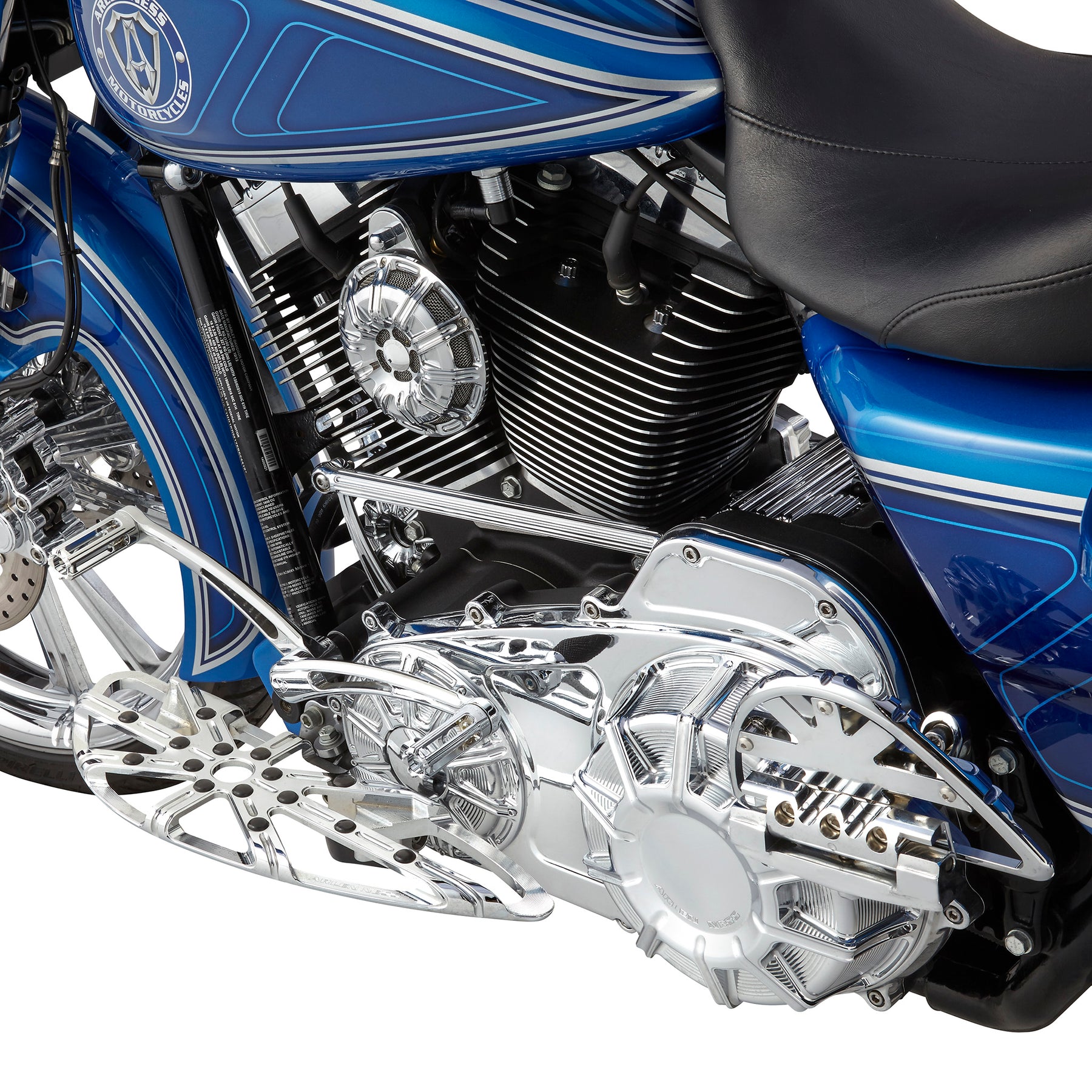 Arlen Ness 10 Gauge Passenger Floorboards In Chrome For Harley Davidson