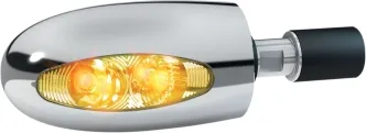 Kellermann BL-1000 LED Turn Signals in Chrome Finish for Harley-Davidson, Chopper and Custom Motorcycle (Sold Singly) (120.100)