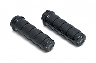 Kuryakyn ISO-Grips For Dual Throttle Cable In Gloss Black Finish (6320)
