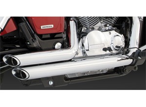 Vance & Hines Shortshots Staggered Exhaust System For Honda 2004-2009 Shadow Aero 750 Motorcycles (18419)