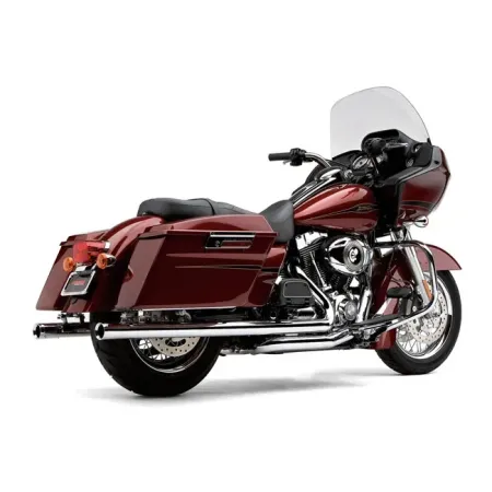 Cobra Speedster Duals Exhaust System Straight Cut In Chrome Finish For Harley Davidson 2010-2016 FLHT/FLHR Touring Motorcycles (6973)