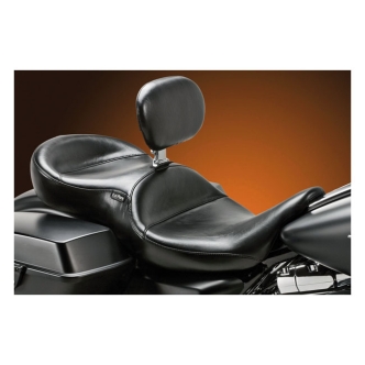 Le Pera Continental Smooth Seat With Backrest For Harley Davidson 2008-2023 Touring Motorcycles (LK-727BR)