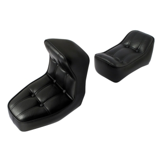 Le Pera Baron II Two-Piece Seat With Low Passenger Back For Harley Davidson Rigid Motorcycles (L-570)