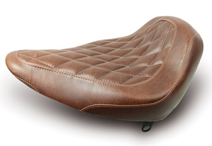 Mustang Tripper Solo, Wide, Brown, Diamond Stitch Seat 14 Inches For Harley Davidson 2000-2006 Softail Motorcycles (76806)