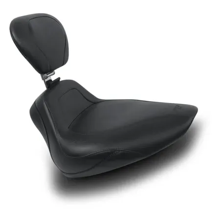 Mustang Vintage Sport Solo Seat 15 Inches With Backrest For Harley Davidson 2000-2016 Softail Motorcycles With 150 Tire (Excluding Deuce) (79491)