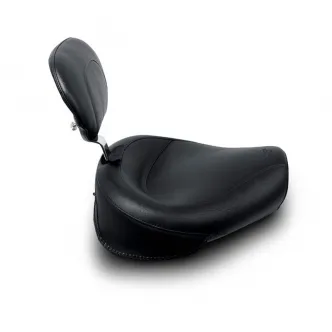 Mustang Wide Touring Solo Seat 15 Inches With Backrest For Harley Davidson 1996-2003 XL Sportster Models (79126)