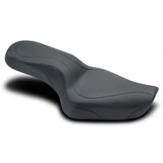 Mustang One Piece Day Tripper Seat With Front Width 12 Inches And Rear Width 6 Inches For Harley Davidson 2004-2020 XL Sportster Models With 2.1G & 3.3G Tanks (76374)