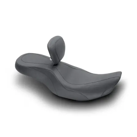 Mustang Wide Tripper Seat With Backrest With 14 Inch Front Width And 11 Inch Rear Width For Harley Davidson 1997-2007 FLH Touring Motorcycles (79499)