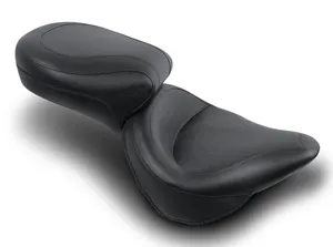 Mustang Vintage Wide Touring Seat With Front Width 17.5 Inches And Rear Width 14 Inches For Harley Davidson 2000-2006 Softail With Up To 150 Stock Tire (75073)