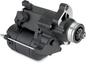Compu Fire 1.6KW Twin Cam Starter In Black Finish For Harley Davidson 2006 Dyna & 2007-2017 Big Twin Motorcycles (53810)