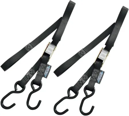 Drag Specialties 1 inch Standard Tie Downs in Black Finish (3920-0180)