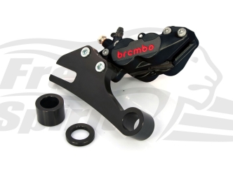 Free Spirits Rear 4 Piston Brake Caliper In Black For Harley Davidson XR1200 Motorcycles (205702K)