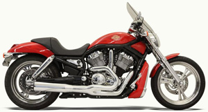 Bassani Chrome Road Rage II B1 Power Exhaust System For Harley Davidson 2002-2005 VRSCA/B Models (1V18R)
