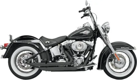 Bassani FireFlight Series Exhaust In Black For Harley Davidson 1986-2017 Softail Models (Except 2009 FXSTSE) (12123B)