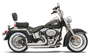 Bassani FireSweep Series Exhaust In Chrome For Harley Davidson 1986-2017 Softail Models (Except 2009 FXSTSE) (12113D)