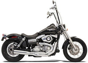 Bassani Road Rage II B1 Power System In Chrome With Black End Cap For Harley Davidson 1991-2017 Dyna Models (Except FLD) (1D18R)