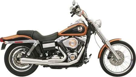 Bassani Road Rage 2 Into 1 Short System In Chrome For Harley Davidson 2006-2017 Dyna Models (Except FLD) (13112J)