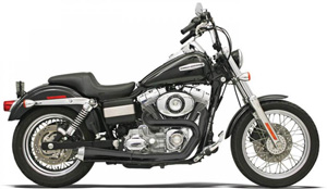 Bassani Road Rage 2 Into 1 Short System In Black (Not Stepped 1 3/4 Inch Only) For Harley Davidson 1991-2005 Dyna Models (1D5250B)