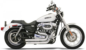 Bassani FireSweep Series Exhaust In Chrome Finish For Harley Davidson 2004-2013 Sportster Models With Forward Controls (14113D)