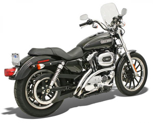 Bassani Radial Sweepers in Chrome Finish Exhaust For Harley Davidson 2007-2013 Sportster Models (XL4-FF12CL)