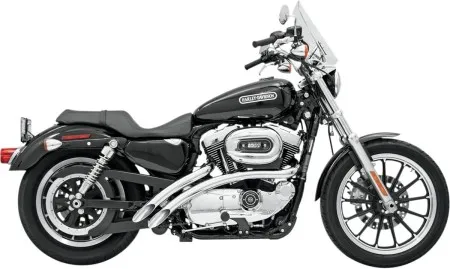 Bassani Radial Sweepers in Chrome Finish Exhaust For Harley Davidson 1986-2003 Sportster Models (XL-FF12)