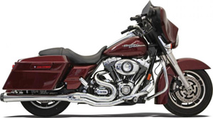 Bassani B4 Exhaust System In Chrome With Megaphone Muffler For Harley Davidson 1995-2016 Touring Models (FLH-747)