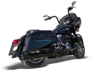 Bassani Road Rage II B1 Power System In Black With Black End Caps For Harley Davidson 1995-2016 Touring Models (FLH-777B)