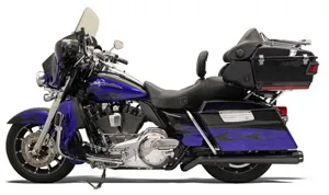 Bassani Road Rage II Mega Power Optional Pseudo Left Side Megaphone Muffler In Black For Harley Davidson 2009-2016 Touring (Using Part 1800-1283) (1F49RB)