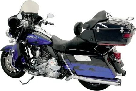 Bassani Road Rage II B1 Power Optional Pseudo Left Side Muffler In Chrome For Harley Davidson 2009-2016 Touring Models (Using Part 1800-1284) (1F59R)
