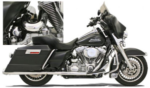 Bassani Power Curve True Dual Crossover Header Pipes In Chrome For Harley Davidson 2007-2008 Touring Models (11215A)