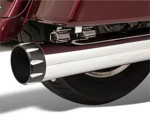 Bassani 4 Inch Slip-On Quick Change Series Mufflers In Chrome For Harley Davidson 1995-2016 Touring (Except 2015-2016 FLRT) Models (1F740)
