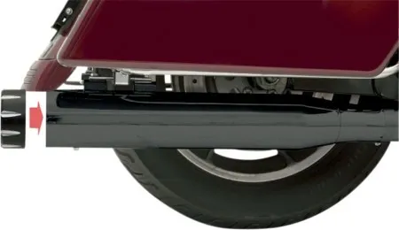 Bassani 4 Inch Slip-On Quick Change Series Mufflers In Black For Harley Davidson 1995-2016 Touring (Except 2015-2016 FLRT) Models (1F740B)
