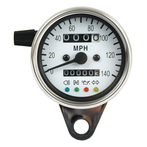 Doss LED Mini Speedometer With White Face 2:1 KMH (ARM340009)