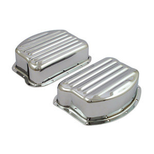 Paughco Panhead Rocker Box Covers In Chrome Steel Custom Style (765A)