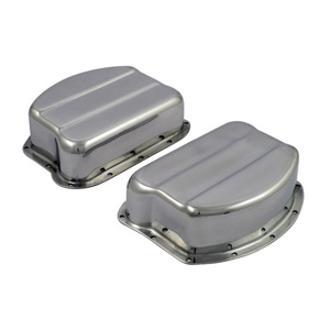 Paughco Panhead Rocker Box Covers In Aluminium Stock Style Polished (765B)