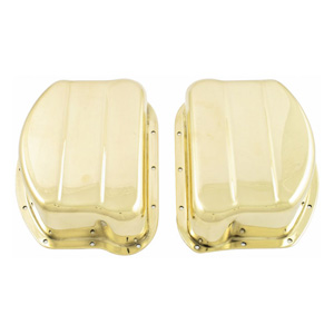 Paughco Panhead Rocker Box Covers In Polished Brass Smooth (765BR)