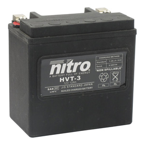 Nitro HVT Battery For 04-20 XL, 08-12 XR1200, 14-20 Street XG750/500, 17-20 XG 750A Street Rod, 08-10 Buell 1125R/CR (ARM287059)