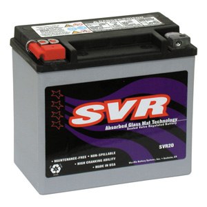 SVR Sealed AGM Battery For 73-86 FXE, 82-94 FXR, 84-90 Softail, 79-96 XL Models (ARM210859)