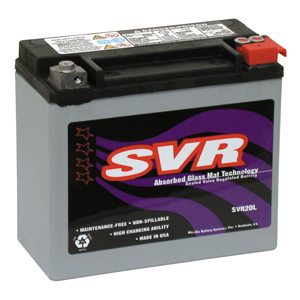 SVR Sealed AGM Battery For 04-20 XL, 08-12 XR1200, 14-20 Street XG750/500, 17-20 XG 750A Street Rod, 08-10 Buell 1125R/CR (ARM610859)